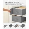 imageSONGMICS Set of 2 Large Size Wardrobe Clothes Organizers 6Compartment Foldable Drawer Organizers with Handles 165 x 118 x 67 Inches for Pants Sweaters Jeans Dove Gray URUS009G02Dove Gray