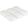 imageSONGMICS Set of 2 Large Size Wardrobe Clothes Organizers 6Compartment Foldable Drawer Organizers with Handles 165 x 118 x 67 Inches for Pants Sweaters Jeans Dove Gray URUS009G02Cloud White