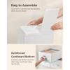 imageSONGMICS Set of 2 Large Size Wardrobe Clothes Organizers 6Compartment Foldable Drawer Organizers with Handles 165 x 118 x 67 Inches for Pants Sweaters Jeans Dove Gray URUS009G02Cloud White