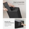 imageSONGMICS Set of 2 Large Size Wardrobe Clothes Organizers 6Compartment Foldable Drawer Organizers with Handles 165 x 118 x 67 Inches for Pants Sweaters Jeans Dove Gray URUS009G02Ink Black