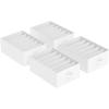 imageSONGMICS Set of 2 Large Size Wardrobe Clothes Organizers 6Compartment Foldable Drawer Organizers with Handles 165 x 118 x 67 Inches for Pants Sweaters Jeans Dove Gray URUS009G02Cloud White
