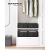 imageSONGMICS Set of 2 Large Size Wardrobe Clothes Organizers 6Compartment Foldable Drawer Organizers with Handles 165 x 118 x 67 Inches for Pants Sweaters Jeans Dove Gray URUS009G02Ink Black