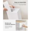 imageSONGMICS Set of 2 Large Size Wardrobe Clothes Organizers 6Compartment Foldable Drawer Organizers with Handles 165 x 118 x 67 Inches for Pants Sweaters Jeans Dove Gray URUS009G02Cloud White