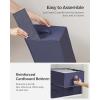 imageSONGMICS Set of 2 Large Size Wardrobe Clothes Organizers 6Compartment Foldable Drawer Organizers with Handles 165 x 118 x 67 Inches for Pants Sweaters Jeans Dove Gray URUS009G02Charcoal Blue