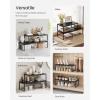 imageSONGMICS Spice Rack Expandable Kitchen Countertop Shelf Small Cupboard Organizer Metal SpaceSaving Tabletop Shelf Matte White UKCS007W01Matte Black