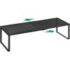 imageSONGMICS Spice Rack Expandable Kitchen Countertop Shelf Small Cupboard Organizer Metal SpaceSaving Tabletop Shelf Matte White UKCS007W01Matte Black