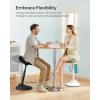 imageSONGMICS Standing Desk Chair Adjustable Ergonomic Wobble Stool 236333 Inches Drafting Chair Swivel Sitting Balance Stool Synthetic Leather Upholstery AntiSlip Bottom Pad Ink Black UOSC12BKClassic Black