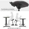 imageSONGMICS Standing Desk Chair Adjustable Ergonomic Wobble Stool 236333 Inches Drafting Chair Swivel Sitting Balance Stool Synthetic Leather Upholstery AntiSlip Bottom Pad Ink Black UOSC12BKSlate Gray