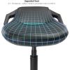 imageSONGMICS Standing Desk Chair Adjustable Ergonomic Wobble Stool 236333 Inches Drafting Chair Swivel Sitting Balance Stool Synthetic Leather Upholstery AntiSlip Bottom Pad Ink Black UOSC12BKInk Black