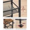 imageVASAGLE Slim Rolling Cart 5Tier Storage Cart Narrow Cart with Handle 51 Inches Deep Metal Frame for Kitchen Dining Room Living Room Home Office Oak Beige and Classic White ULRC034W09Rustic Brown  Classic Black
