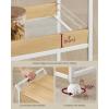 imageVASAGLE Storage Cart 3Tier Rolling Utility Cart with Table Top Handles 4 Lockable Casters Top Drawer Mesh Shelves for Kitchen Bathroom Bedroom Rustic Brown and Ink Black ULRC048K01Golden Oak  Cloud White