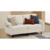 imageSONGMICS HOME Modular Sectional Sofa Convertible 5Seat UShaped Couch with Ottoman Deep Seat Sectional Couches for Living Room Slate Gray ULCS063G01Cream White