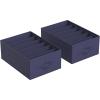 imageSONGMICS Set of 2 Large Size Wardrobe Clothes Organizers 6Compartment Foldable Drawer Organizers with Handles 165 x 118 x 67 Inches for Pants Sweaters Jeans Dove Gray URUS009G02Charcoal Blue