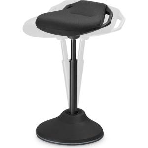 imageSONGMICS Standing Desk Chair Adjustable Ergonomic Wobble Stool 236333 Inches Drafting Chair Swivel Sitting Balance Stool Synthetic Leather Upholstery AntiSlip Bottom Pad Ink Black UOSC12BKClassic Black