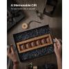 imageSONGMICS 10Slot Watch Box Solid Wood Organizer With Glass Lid Display Case With Removable Pillows Gift for Loved Ones Ebony Black UJOW100B01Rustic Walnut
