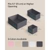 imageSONGMICS Drawer OrganizerDresser Drawer Organizers Set of 12 Foldable Fabric Storage Bins for Socks Underwear Bras Ties Scarves Cloud White URDZ006W02Slate Gray