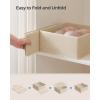 imageSONGMICS Drawer OrganizerDresser Drawer Organizers Set of 12 Foldable Fabric Storage Bins for Socks Underwear Bras Ties Scarves Cloud White URDZ006W02Sand Beige