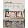 imageSONGMICS Drawer OrganizerDresser Drawer Organizers Set of 12 Foldable Fabric Storage Bins for Socks Underwear Bras Ties Scarves Cloud White URDZ006W02Dove Gray