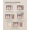 imageSONGMICS Drawer OrganizerDresser Drawer Organizers Set of 12 Foldable Fabric Storage Bins for Socks Underwear Bras Ties Scarves Cloud White URDZ006W02Dove Gray