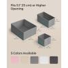 imageSONGMICS Drawer OrganizerDresser Drawer Organizers Set of 12 Foldable Fabric Storage Bins for Socks Underwear Bras Ties Scarves Cloud White URDZ006W02Dove Gray
