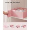 imageSONGMICS Drawer OrganizerDresser Drawer Organizers Set of 12 Foldable Fabric Storage Bins for Socks Underwear Bras Ties Scarves Cloud White URDZ006W02Jelly Pink