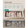imageSONGMICS Drawer OrganizerDresser Drawer Organizers Set of 12 Foldable Fabric Storage Bins for Socks Underwear Bras Ties Scarves Cloud White URDZ006W02Slate Gray