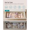 imageSONGMICS Drawer OrganizerDresser Drawer Organizers Set of 12 Foldable Fabric Storage Bins for Socks Underwear Bras Ties Scarves Cloud White URDZ006W02Sand Beige