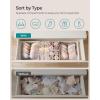 imageSONGMICS Drawer OrganizerDresser Drawer Organizers Set of 12 Foldable Fabric Storage Bins for Socks Underwear Bras Ties Scarves Cloud White URDZ006W02Cloud White