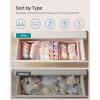 imageSONGMICS Drawer OrganizerDresser Drawer Organizers Set of 12 Foldable Fabric Storage Bins for Socks Underwear Bras Ties Scarves Cloud White URDZ006W02Jelly Pink