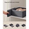 imageSONGMICS Drawer OrganizerDresser Drawer Organizers Set of 12 Foldable Fabric Storage Bins for Socks Underwear Bras Ties Scarves Cloud White URDZ006W02Slate Gray