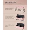 imageSONGMICS HOME Storage Ottoman Bench Storage Chest 157 x 433 x 157 Inches End of Bed Bench 27 Gal 103 L for Bedroom Entryway Living Room Jelly Pink ULSF533R01