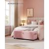 imageSONGMICS HOME Storage Ottoman Bench Storage Chest 157 x 433 x 157 Inches End of Bed Bench 27 Gal 103 L for Bedroom Entryway Living Room Jelly Pink ULSF533R01