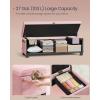 imageSONGMICS HOME Storage Ottoman Bench Storage Chest 157 x 433 x 157 Inches End of Bed Bench 27 Gal 103 L for Bedroom Entryway Living Room Jelly Pink ULSF533R01