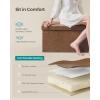 imageSONGMICS MAZIE Collection  43 Inches Folding Storage Ottoman Bench Ottoman with Storage Foot Rest Stool Load 660 lb for Living Room Synthetic Leather White ULSF702Coffee Brown