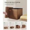 imageSONGMICS MAZIE Collection  43 Inches Folding Storage Ottoman Bench Ottoman with Storage Foot Rest Stool Load 660 lb for Living Room Synthetic Leather White ULSF702Coffee Brown