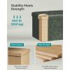 imageSONGMICS MAZIE Collection  43 Inches Folding Storage Ottoman Bench Ottoman with Storage Foot Rest Stool Load 660 lb for Living Room Synthetic Leather White ULSF702Forest Green