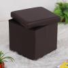 imageSONGMICS MAZIE Collection  43 Inches Folding Storage Ottoman Bench Ottoman with Storage Foot Rest Stool Load 660 lb for Living Room Synthetic Leather White ULSF702Brown
