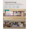 imageSONGMICS Set of 4 Drawer Organizers Closet Organizers for Underwear 80 Cells Foldable Sock Holders 118 x 118 x 39 Inches for Storing Socks Ties Belts Dove Gray URUS011G01Dove Gray