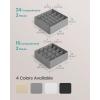 imageSONGMICS Set of 4 Drawer Organizers Closet Organizers for Underwear 80 Cells Foldable Sock Holders 118 x 118 x 39 Inches for Storing Socks Ties Belts Dove Gray URUS011G01Dove Gray