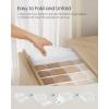 imageSONGMICS Set of 4 Drawer Organizers Closet Organizers for Underwear 80 Cells Foldable Sock Holders 118 x 118 x 39 Inches for Storing Socks Ties Belts Dove Gray URUS011G01Cloud White