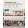 imageSONGMICS Set of 4 Drawer Organizers Closet Organizers for Underwear 80 Cells Foldable Sock Holders 118 x 118 x 39 Inches for Storing Socks Ties Belts Dove Gray URUS011G01Sand Beige
