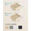 imageSONGMICS Set of 4 Drawer Organizers Closet Organizers for Underwear 80 Cells Foldable Sock Holders 118 x 118 x 39 Inches for Storing Socks Ties Belts Dove Gray URUS011G01Sand Beige