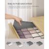 imageSONGMICS Set of 4 Drawer Organizers Closet Organizers for Underwear 80 Cells Foldable Sock Holders 118 x 118 x 39 Inches for Storing Socks Ties Belts Dove Gray URUS011G01Dove Gray