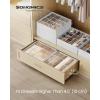 imageSONGMICS Set of 4 Drawer Organizers Closet Organizers for Underwear 80 Cells Foldable Sock Holders 118 x 118 x 39 Inches for Storing Socks Ties Belts Dove Gray URUS011G01Cloud White
