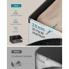 imageSONGMICS Set of 6 Storage Baskets Foldable Storage Bins Fabric Boxes 157 x 118 x 79 Inches Closet Storage Organizers 3 Handles for Bedroom Living Room Cattail Gray URFB0140G01Ink Black