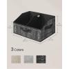 imageSONGMICS Set of 6 Storage Baskets Foldable Storage Bins Fabric Boxes 157 x 118 x 79 Inches Closet Storage Organizers 3 Handles for Bedroom Living Room Cattail Gray URFB0140G01Ink Black