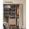 imageSONGMICS Set of 6 Storage Baskets Foldable Storage Bins Fabric Boxes 157 x 118 x 79 Inches Closet Storage Organizers 3 Handles for Bedroom Living Room Cattail Gray URFB0140G01Ink Black
