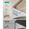 imageSONGMICS Set of 6 Storage Baskets Foldable Storage Bins Fabric Boxes 157 x 118 x 79 Inches Closet Storage Organizers 3 Handles for Bedroom Living Room Cattail Gray URFB0140G01Sand Beige