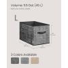 imageSONGMICS Storage Cubes 13Inch NonWoven Fabric Bins with Double Handles Set of 8 Closet Organizers for Shelves Foldable for Clothes Cattail Gray UROB833G01Ink Black