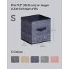 imageSONGMICS Storage Cubes 13Inch NonWoven Fabric Bins with Double Handles Set of 8 Closet Organizers for Shelves Foldable for Clothes Cattail Gray UROB833G01Navy Blue